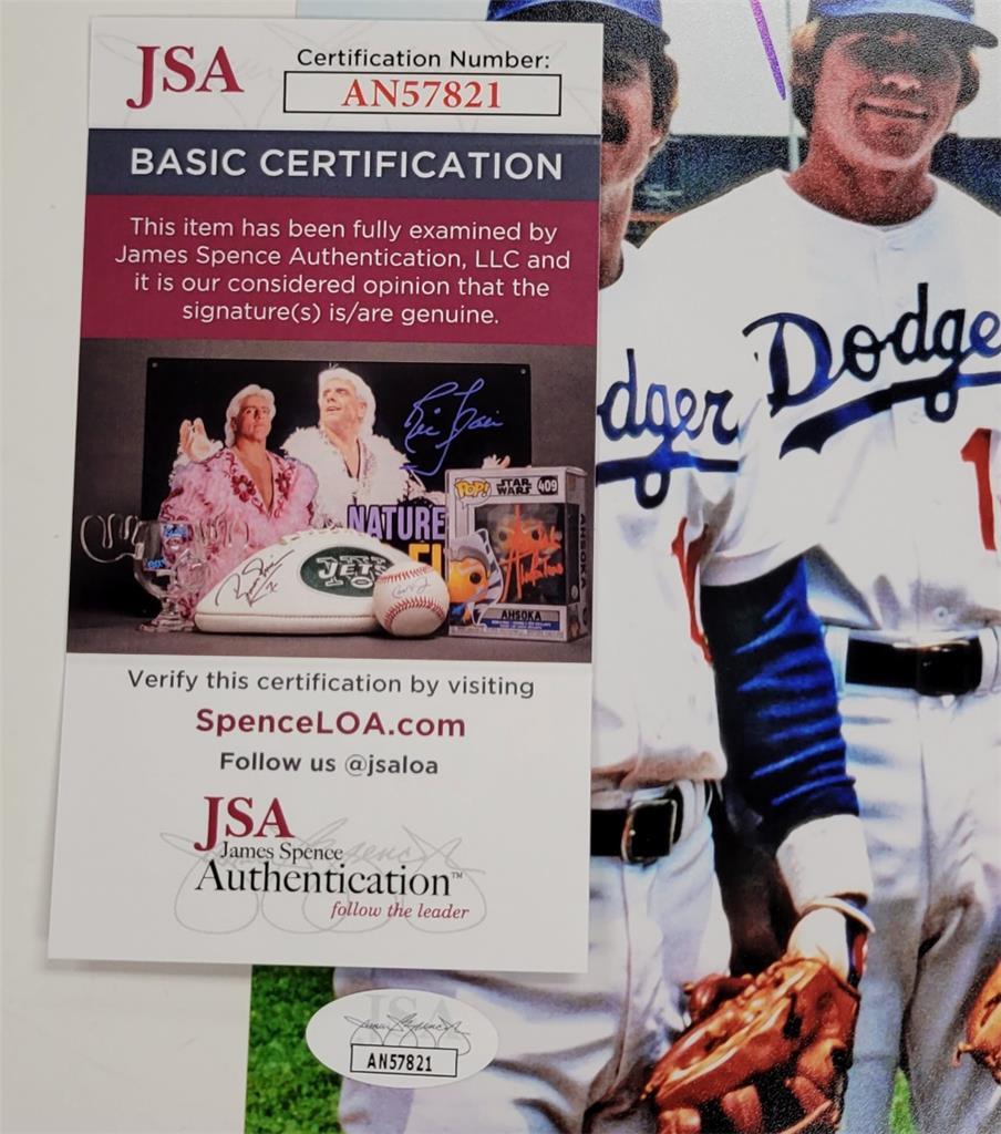 Dodger Infield signed 8x10 Photo Russell Garvey Cey Lopes autograph JSA