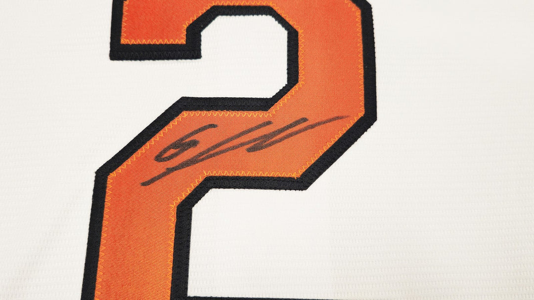 Baltimore Orioles Gunnar Henderson Signed White Nike Jersey Size XXL Beckett Wit
