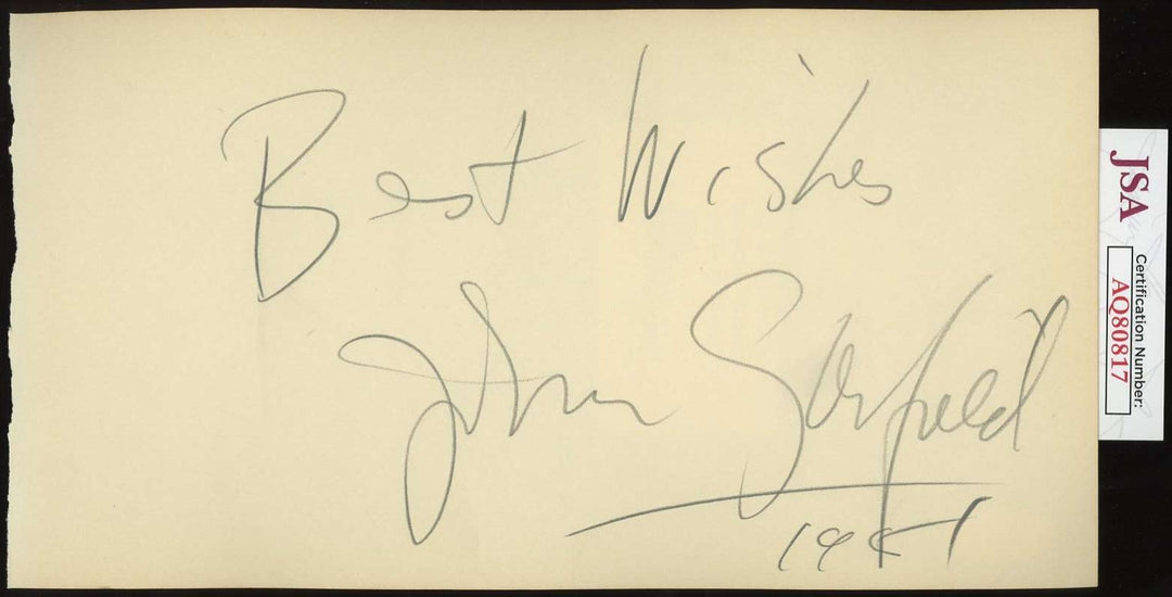 John Garfield JSA Coa Signed Vintage Album Page Autograph