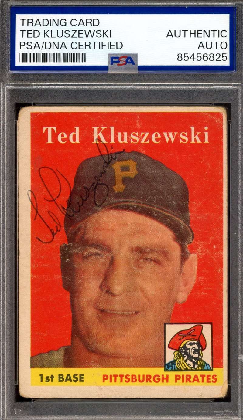 Ted Kluszewski PSA DNA Vintage Signed 1958 Topps Autograph
