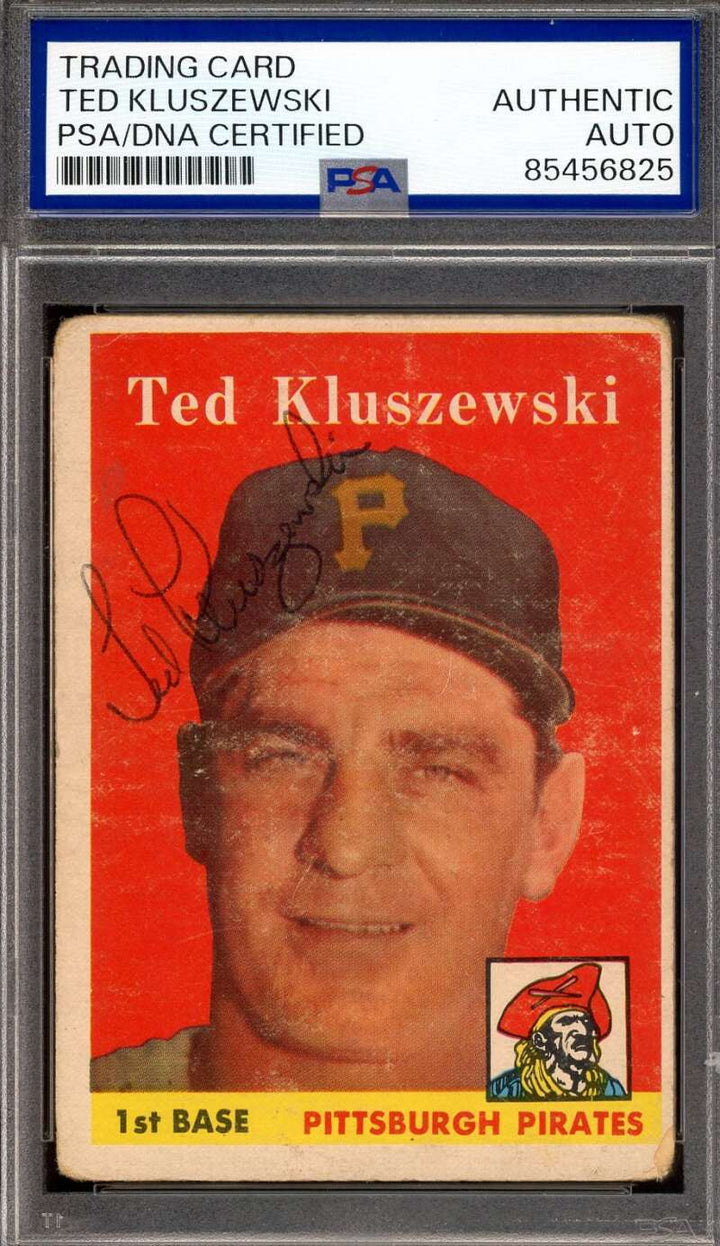 Ted Kluszewski PSA DNA Vintage Signed 1958 Topps Autograph