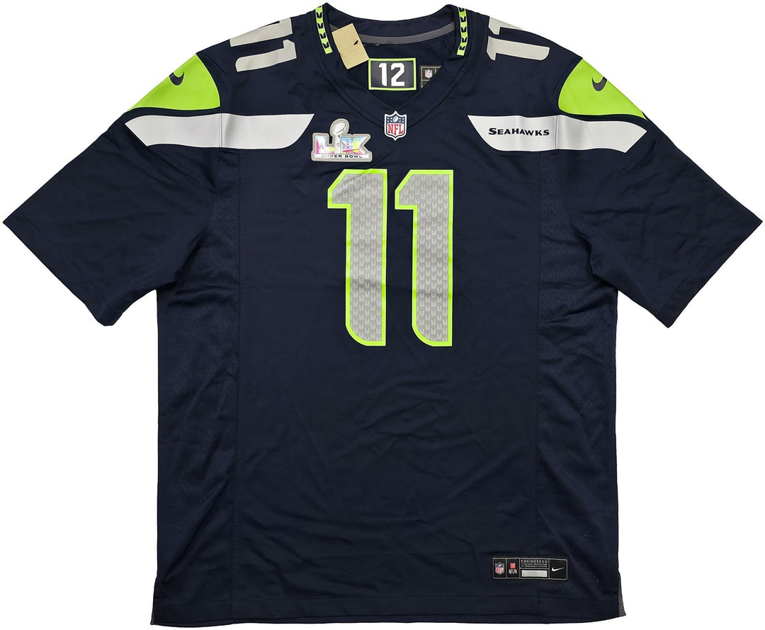 Seahawks Jaxon Smith-Njigba Signed Blue SB LX Nike Jersey Size XL Fanatics Holo