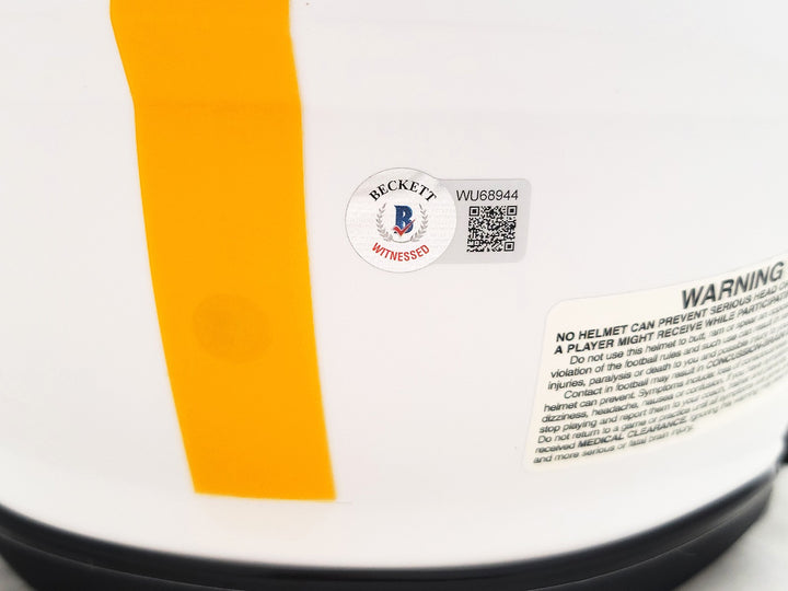 Kenny Pickett Auto Steelers Lunar Eclipse White Full Size Auth Speed Helmet BAS