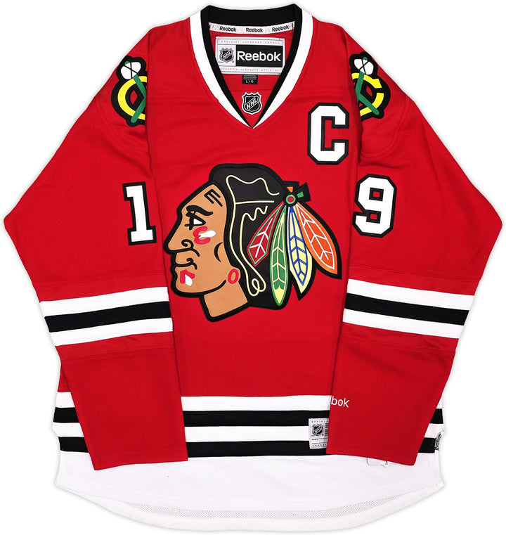 Blackhawks Jonathan Toews Signed Red Reebok Premier Jersey Size L Beckett Wit