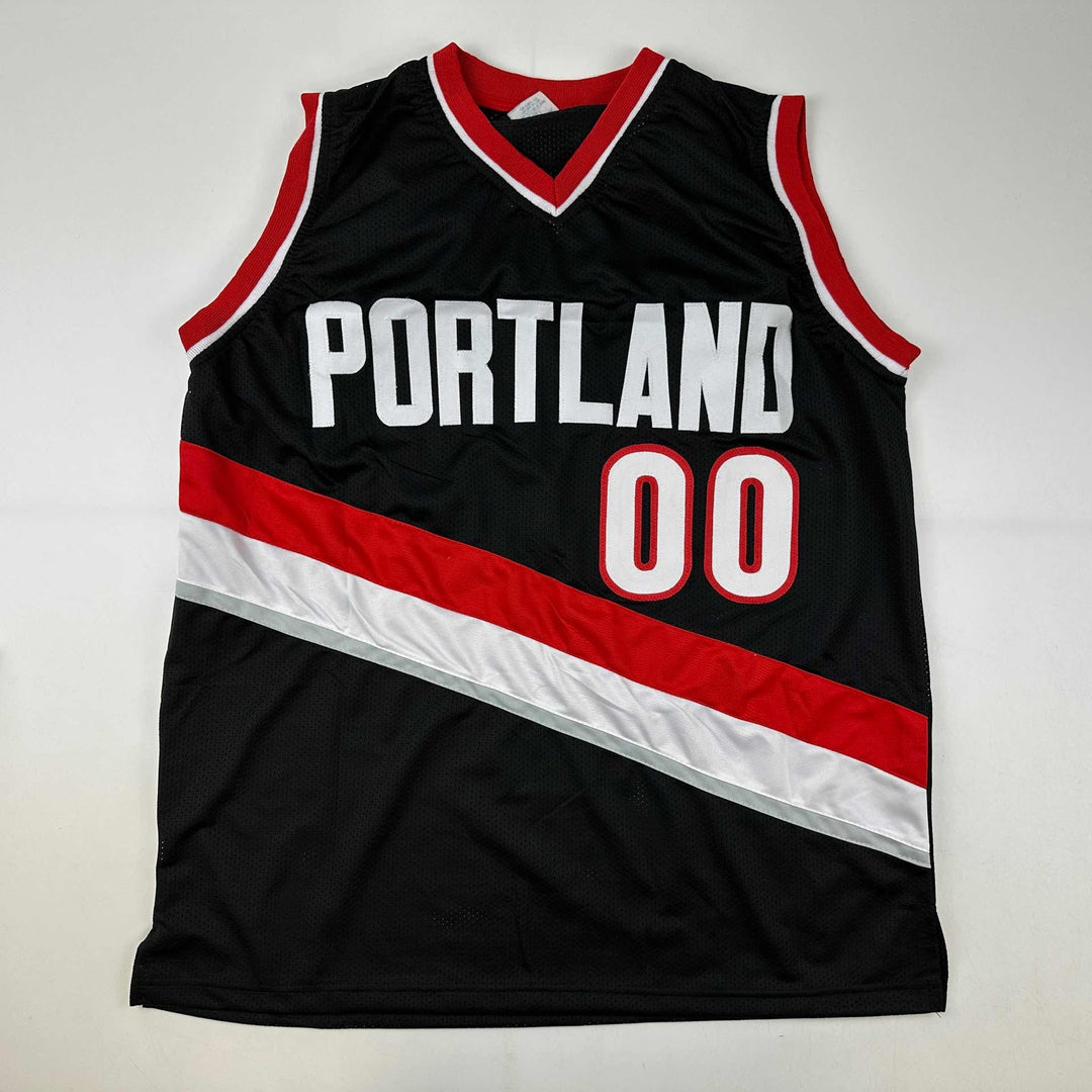 Facsimile Autographed Scoot Henderson Portland Black Reprint Jersey Size Mens XL