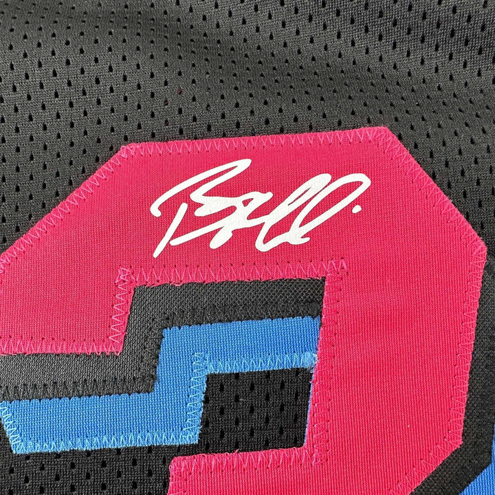 Framed Facsimile Autographed Bam Adebayo 33x42 Black Reprint Laser Auto Jersey