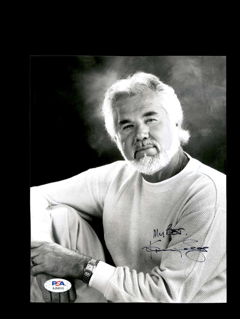 Kenny Rogers PSA DNA Coa Signed 8x10 Photo Autograph