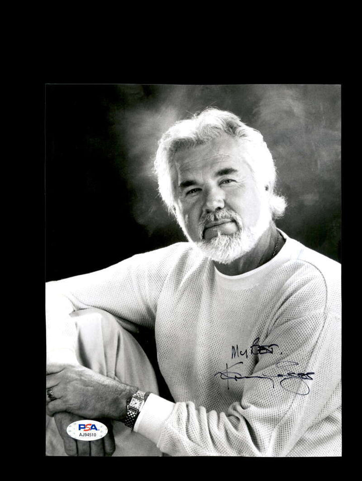 Kenny Rogers PSA DNA Coa Signed 8x10 Photo Autograph