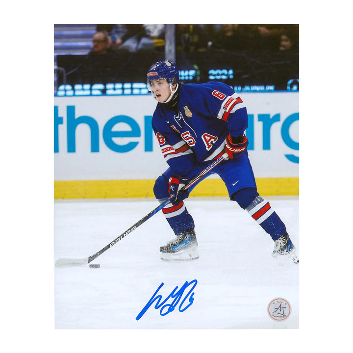 Will Smith Signed Team USA World Junior Hockey 8x10 Photo