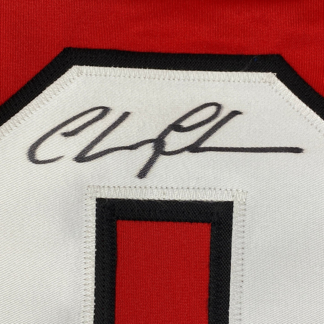 Autographed/Signed Chevy Chase Clark Griswold Vacation Red Jersey BAS COA