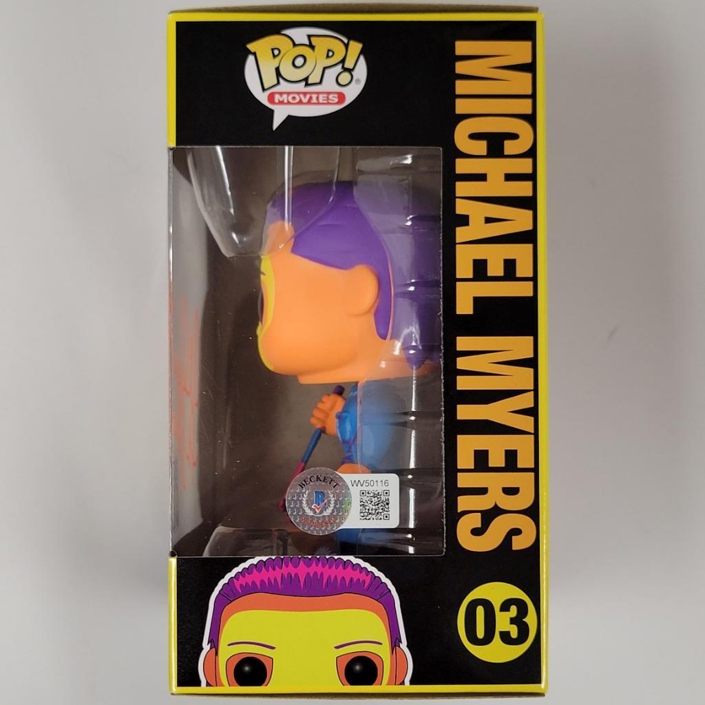 Nick Castle signed Michael Myers Black Light Funko Pop (O) ~ BAS Witness Holo