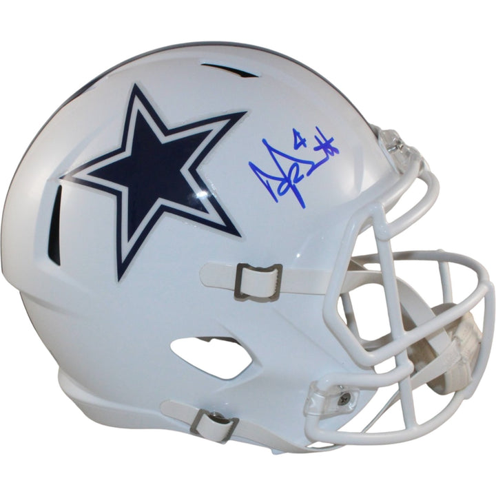 Dak Prescott Autographed/Signed Dallas Cowboys F/S 22 Alt Helmet Beckett 56337