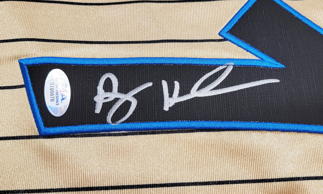 Magic Penny Hardaway Auto Gold M & N 93 75th Anniversary HWC Swingman Jersey PSA