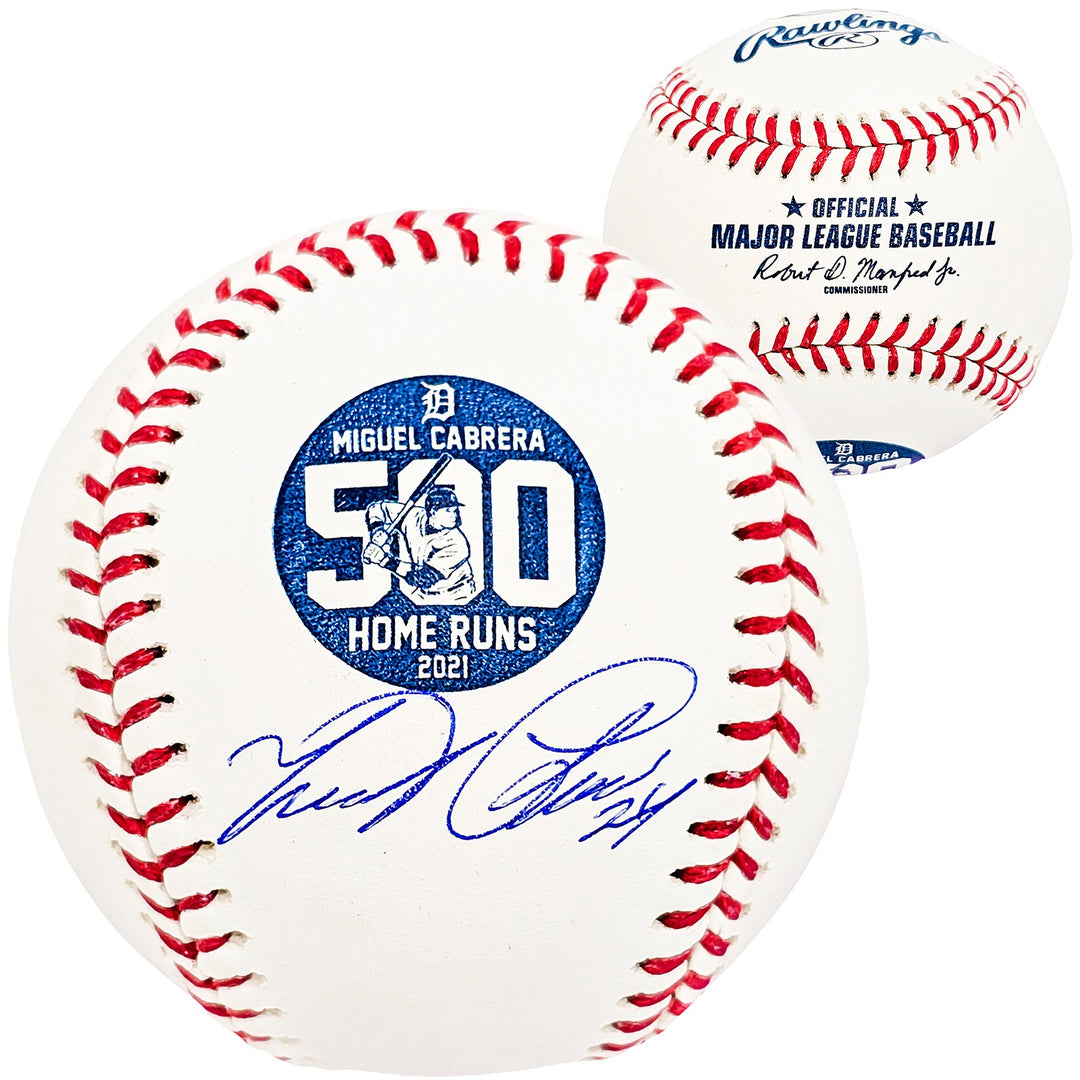 Miguel Cabrera Auto Official MLB 500 Home Run HR Logo Baseball Tigers Beckett