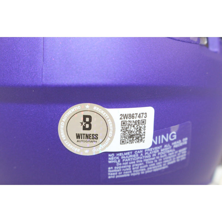 Jordan Addison Autographed Minnesota Vikings Mini Helmet Beckett Witness 50971