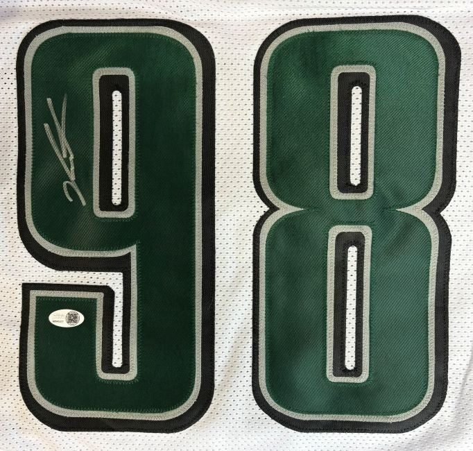 Jalen Carter Philadelphia Signed White Football Jersey JSA QR Hologram