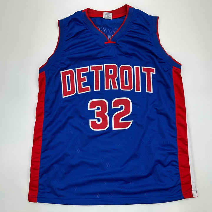 Facsimile Autographed Richard Hamilton Detroit Blue Reprint Jersey Size Men's XL