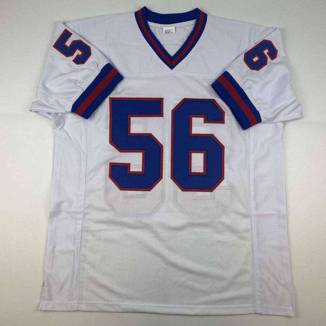 Autographed/Signed LAWRENCE TAYLOR New York White Jersey JSA COA Auto