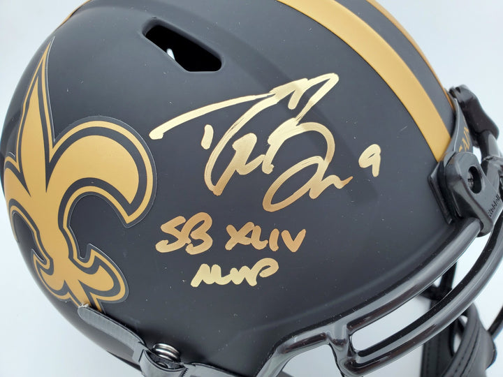 Drew Brees Signed New Orleans Saints Black Eclipse Full Size Speed Replica
