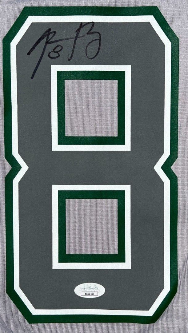 AARON RODGERS SIGNED NEW YORK JETS NIKE JERSEY ATMOSPHERE FASHION GAME GRAY JSA