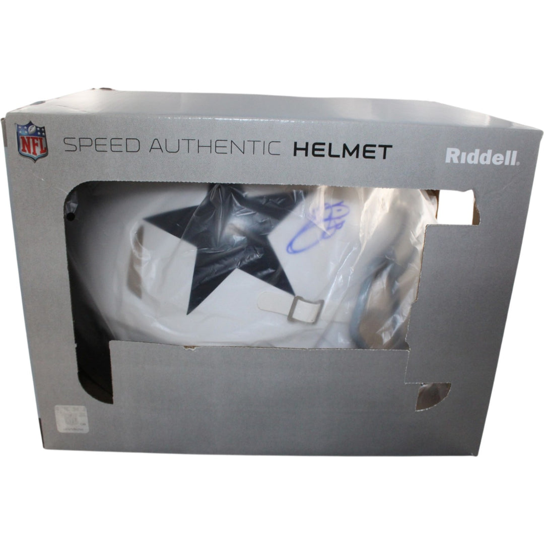 Emmitt Smith Autographed Dallas Cowboys Authentic TB Helmet Beckett WIT 55280