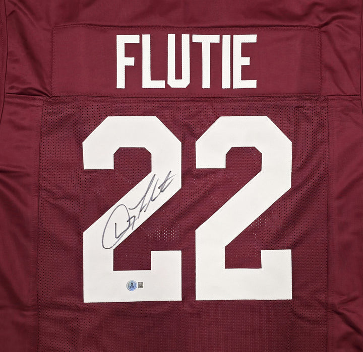 Boston College Eagles Doug Flutie Signed Red Jersey Beckett Witness
