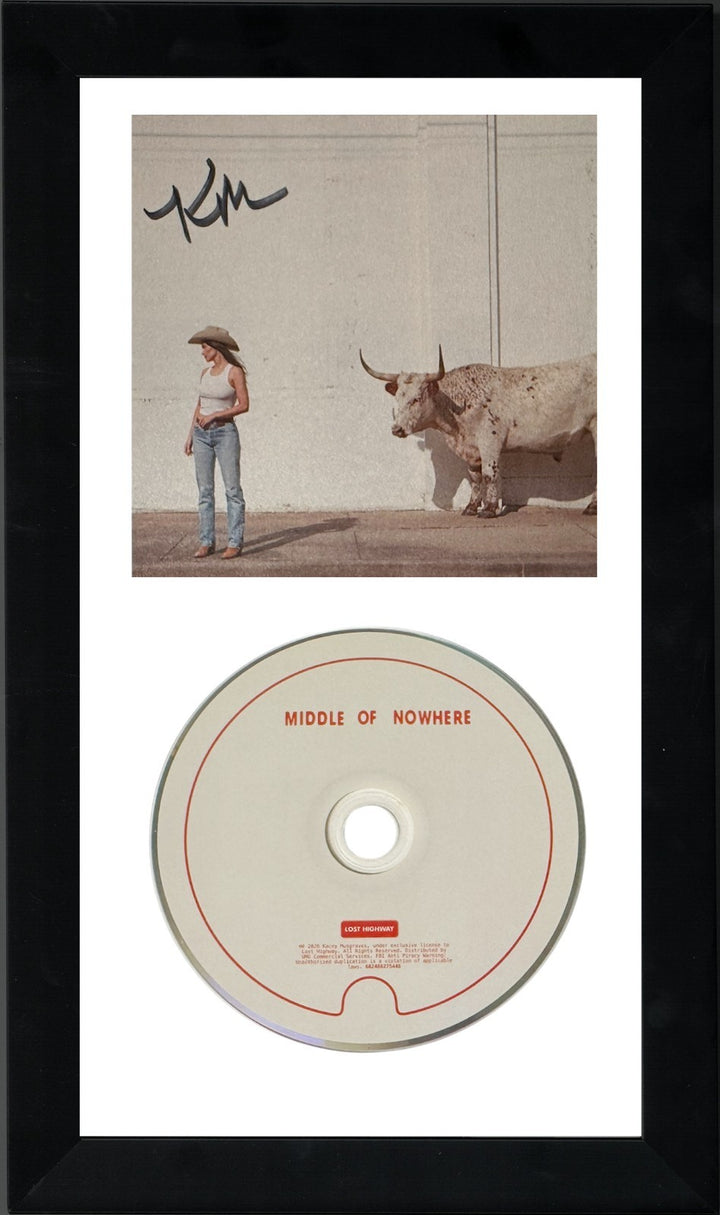 Kacey Musgraves signed 2026 Middle Of Nowhere 4.75x4.75 Art Card/CD Framed- COA