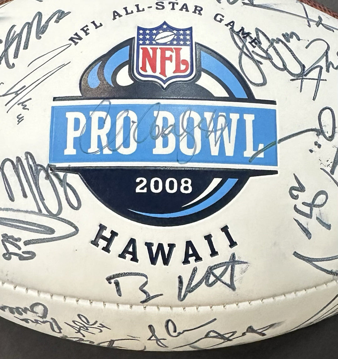 2008 Pro Bowl Team Signed NFL Football Adrian Peterson Tony Romo 40 + Auto Coa
