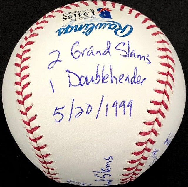 Robin Ventura signed Grand Slam inscription Baseball BAS COA Beckett + Pic Proof