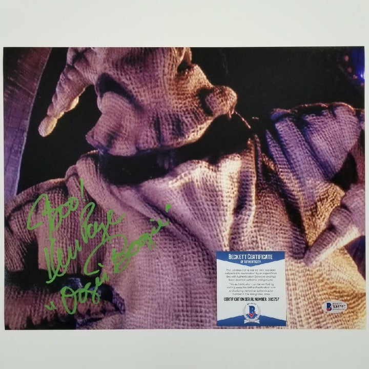 Ken Page signed "Boo" Oogie Boogie 11x14 Photo #3 Autograph ~ Beckett BAS COA