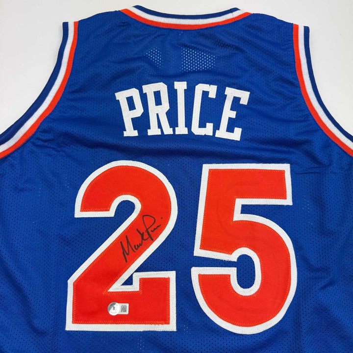 Autographed/Signed Mark Price Cleveland Blue Jersey Beckett BAS COA