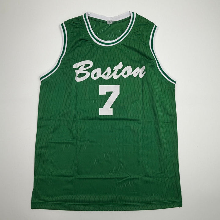 Autographed/Signed Jaylen Brown Boston Green Basketball Jersey Beckett COA