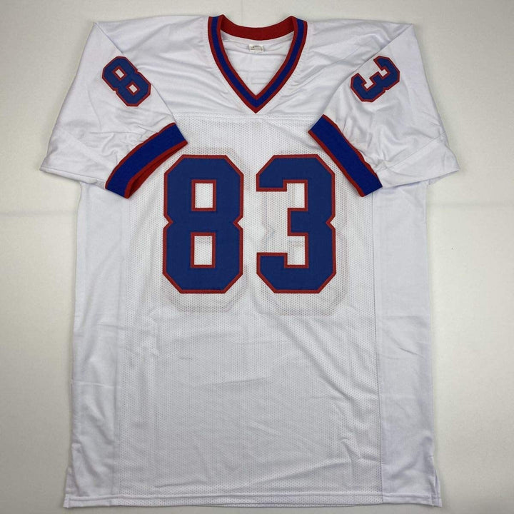 Autographed/Signed ANDRE REED Buffalo White Football Jersey JSA COA Auto