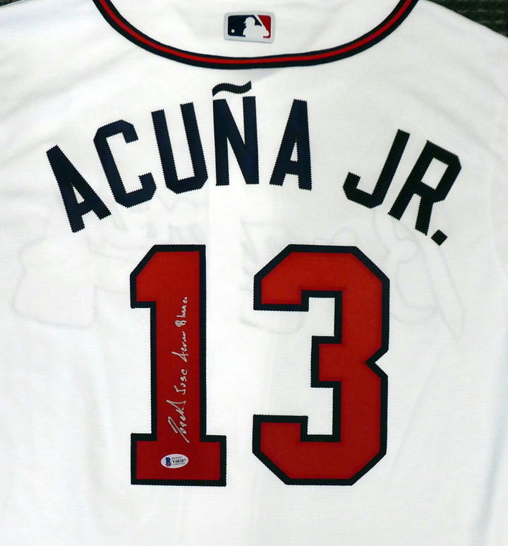 Atlanta Braves Ronald Jose Acuna Blanco Jr. Signed Majestic Cool Base White