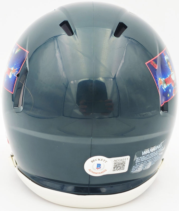 Chevy Chase Auto Signed Christmas Vacation Black Speed Mini Helmet Beckett Wit