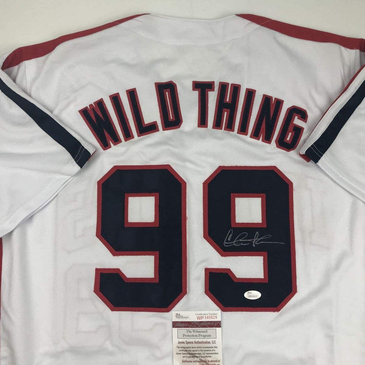 Autographed/Signed Charlie Sheen Wild Thing Ricky Vaughn Major League Movie Base