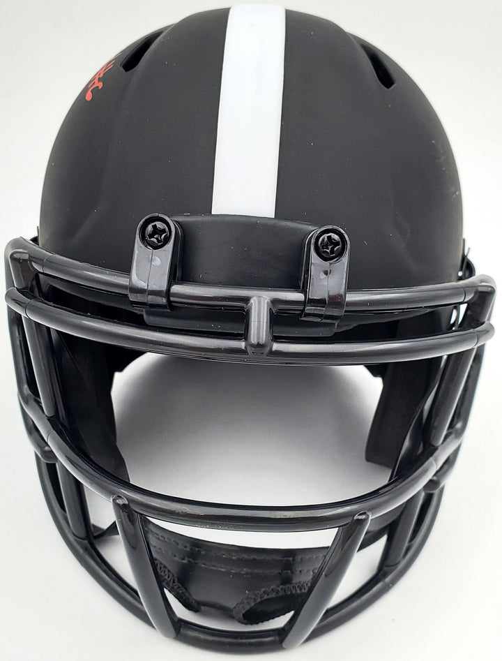 Devonta Smith Signed Eclipse Black Alabama Crimson Tide Speed Mini Helmet