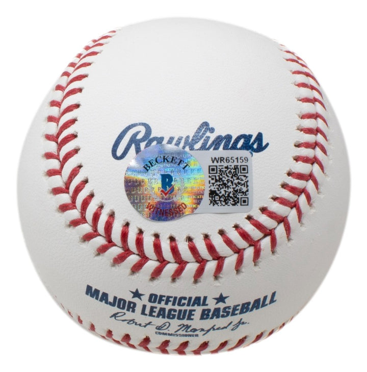 Andre Dawson Chicago Cubs Signed Official MLB Baseball The Hawk BAS