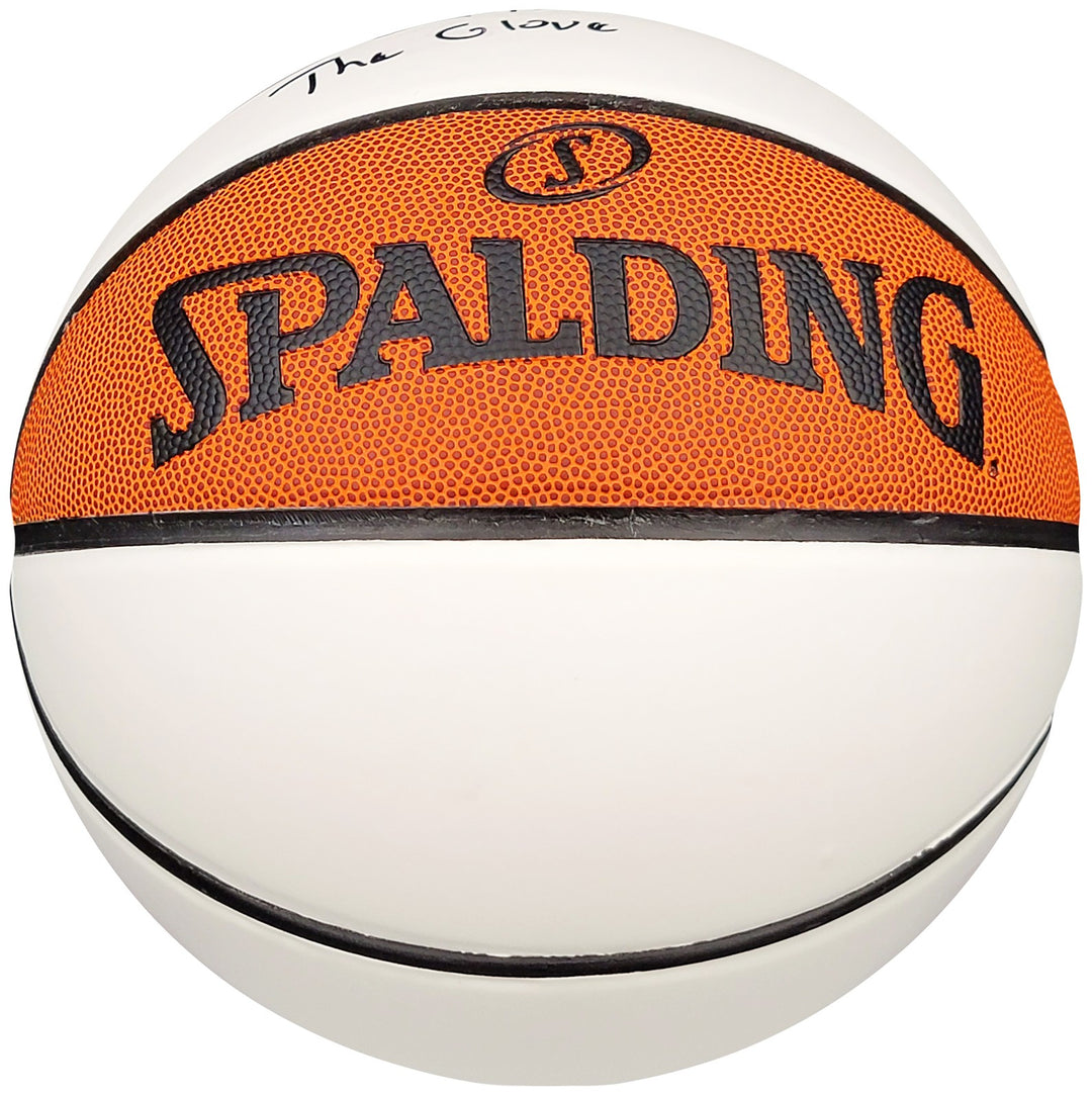 Gary Payton Auto Official Spalding White Basketball Supersonics The Glove Becket