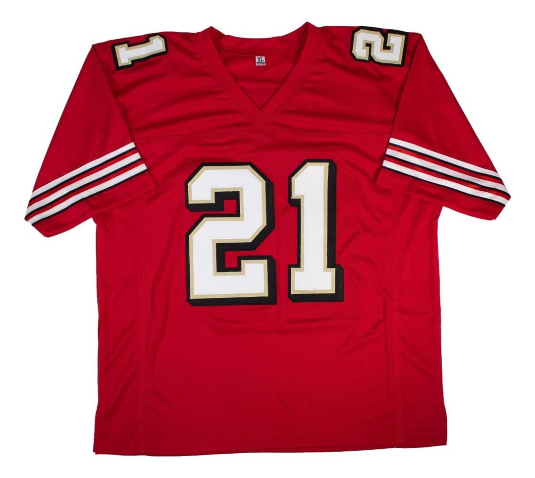 Frank Gore San Francisco Signed T/B Red Football Jersey JSA QR Hologram