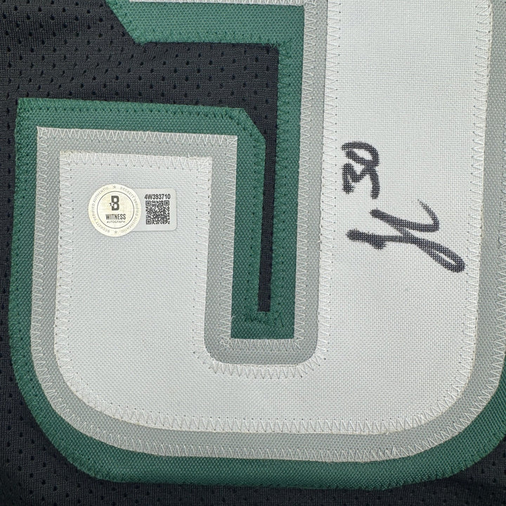 Autographed/Signed Jihaad Campbell Philadelphia Black Football Jersey BAS COA