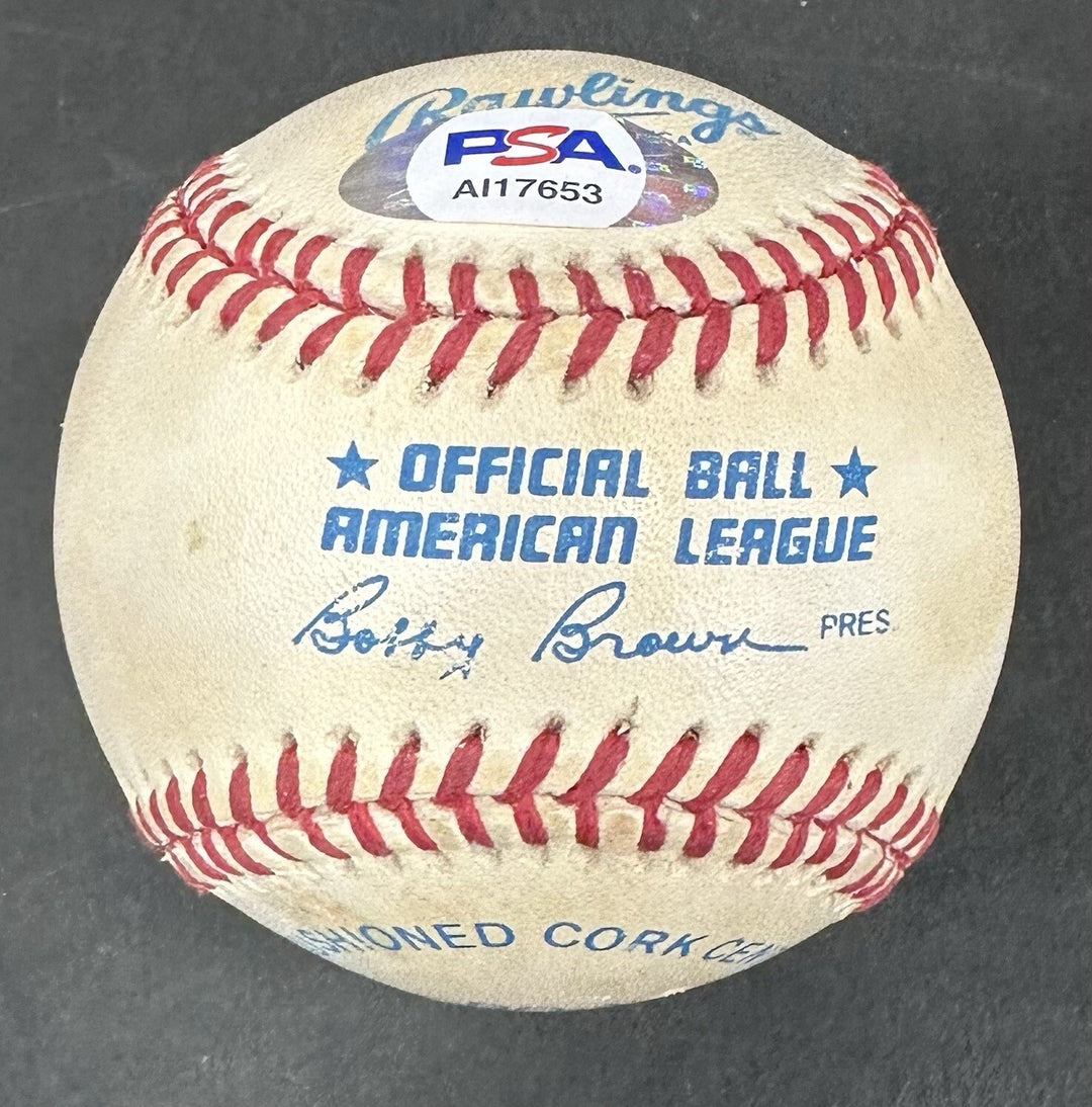 Frank Thomas Signed Official AL Baseball White Sox Rookie #35 Vintage Auto Psa