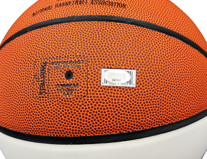 Shawn Kemp Signed Official Spalding White Logo Basketball Supersonics MCS Holo