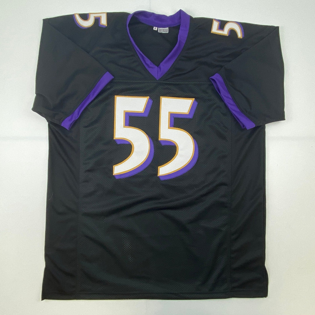 Autographed/Signed Terrell Suggs Baltimore Black Jersey JSA COA Auto
