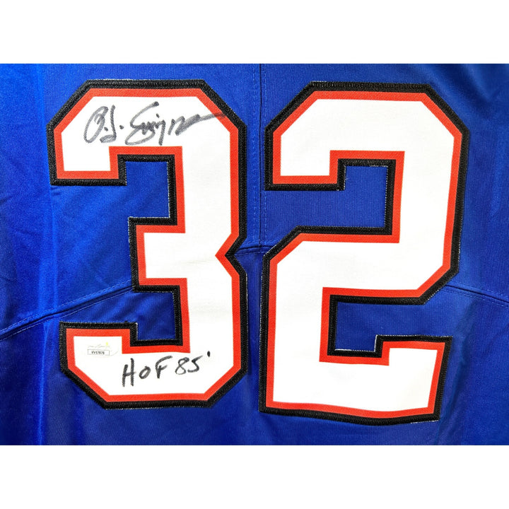 O.J Simpson Signed Buffalo Bills Jersey Inscribed "HOF 85" JSA COA Autograph
