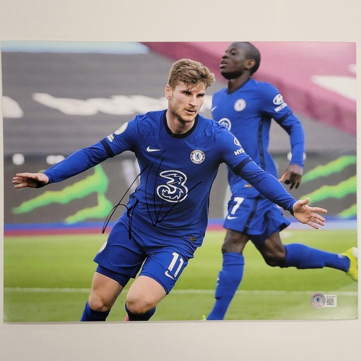 Timo Werner signed Chelsea 11x14 photo #1 Germany autograph (B) Beckett BAS Holo