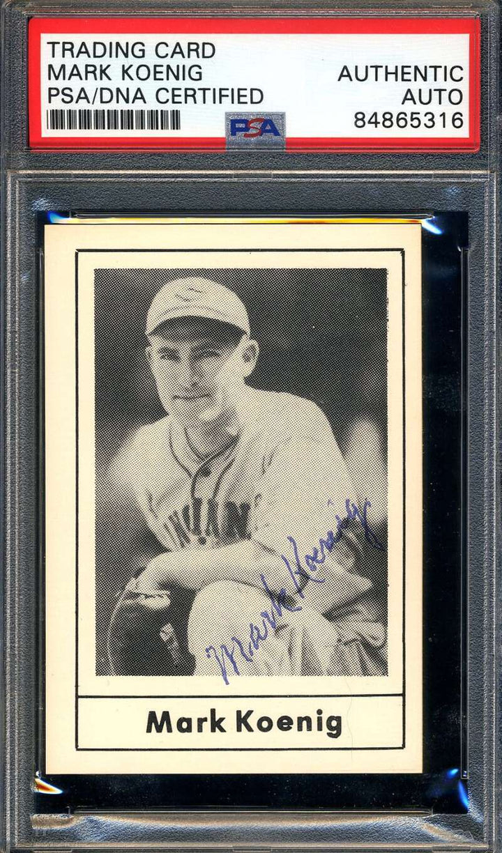 Mark Koenig PSA DNA Signed 1978 Grand Slam Autographed