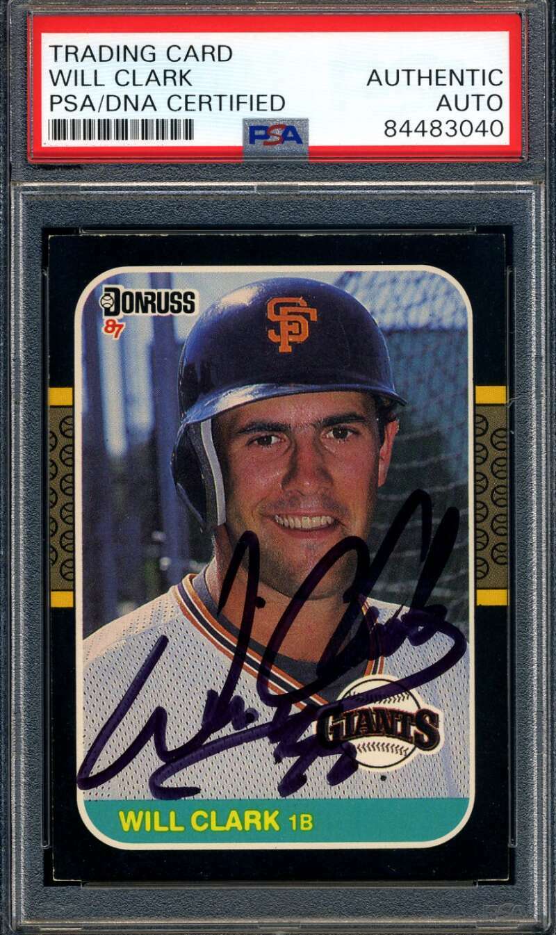 Will Clark PSA DNA Signed 1987 Donruss Rookie Autograph 3040