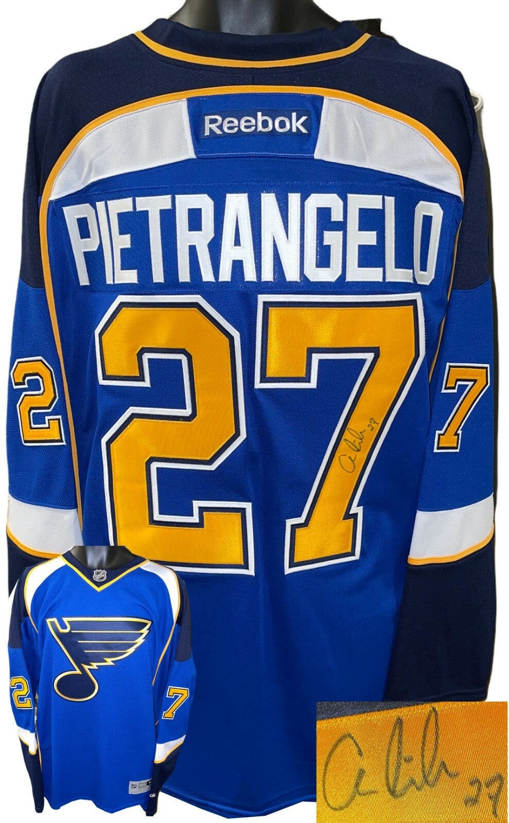 Alex Pietrangelo Signed St Louis Blues Reebok NHL Home Jersey (XL) – Beckett Rev