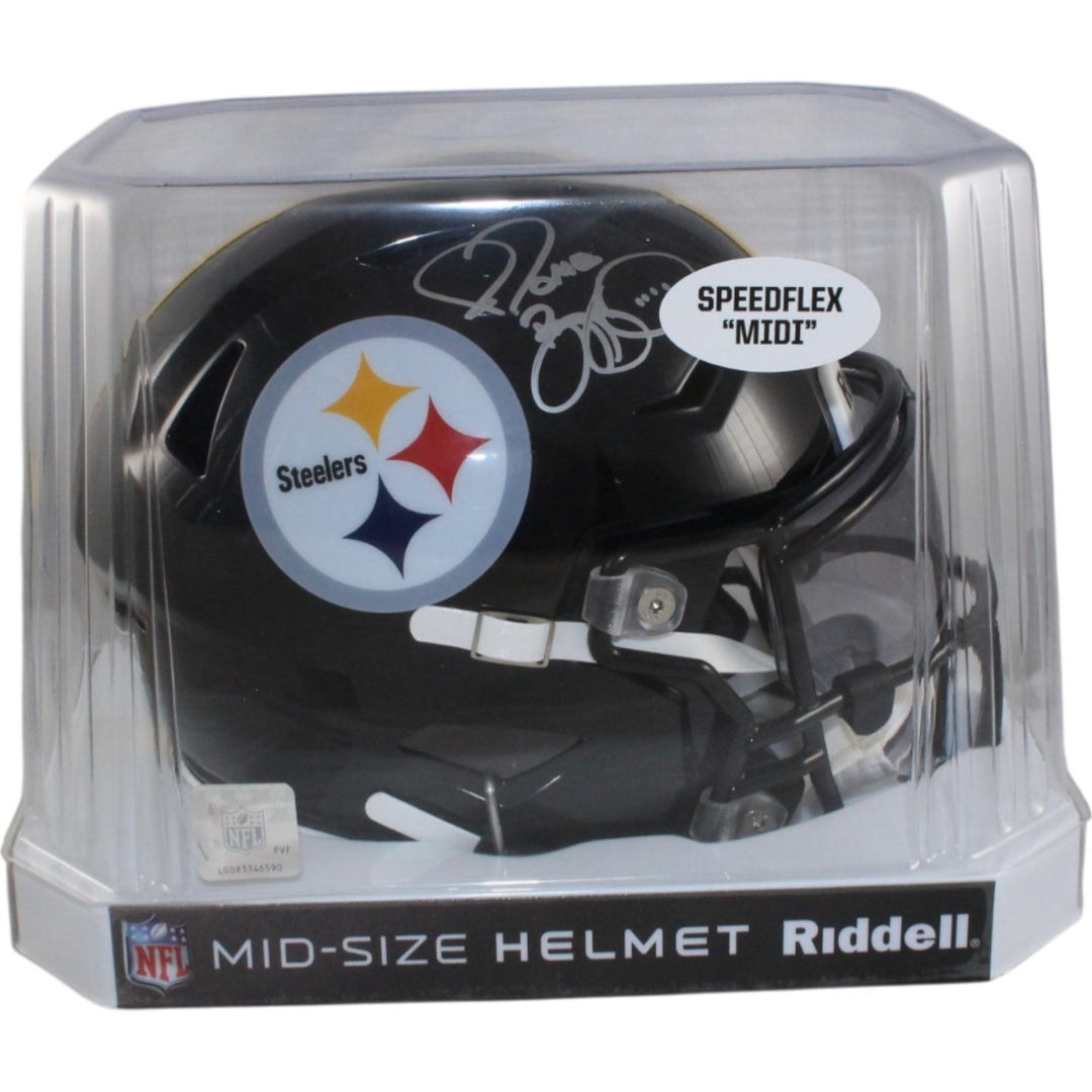 Jerome Bettis Autographed Pittsburgh Steelers Mid-Size Midi Helmet Beckett 55270